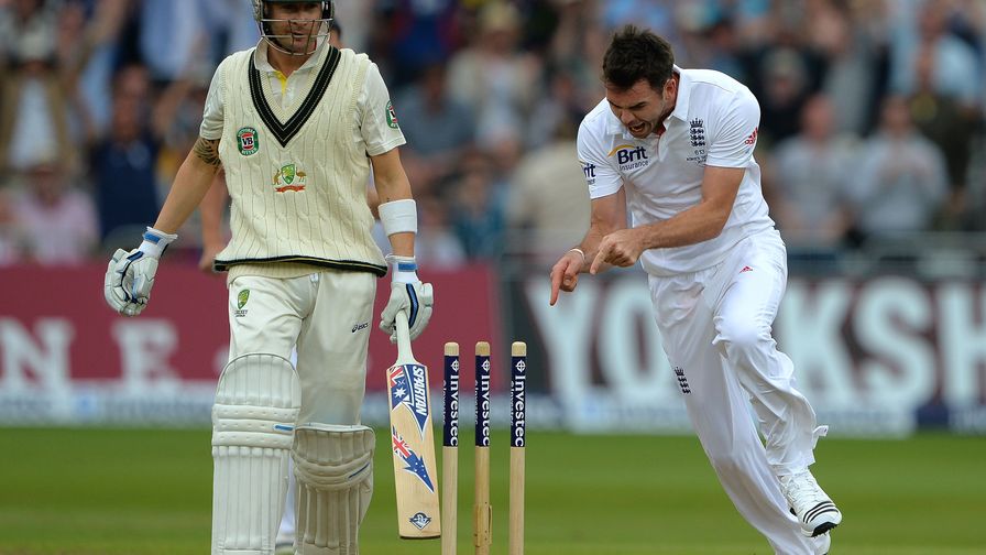 James Anderson clean bowls Michael Clarke with one of his greatest ever deliveries at Trent Bridge.