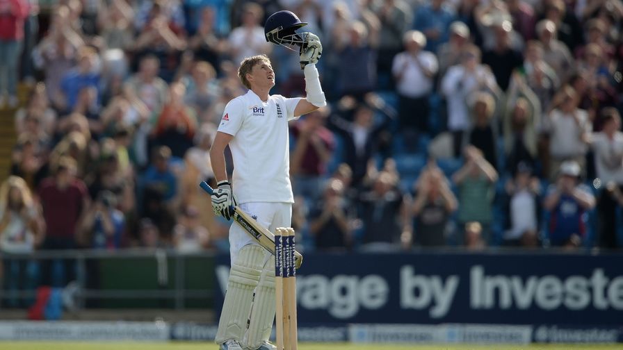A special moment for Joe Root. A first Test century on his home ground.