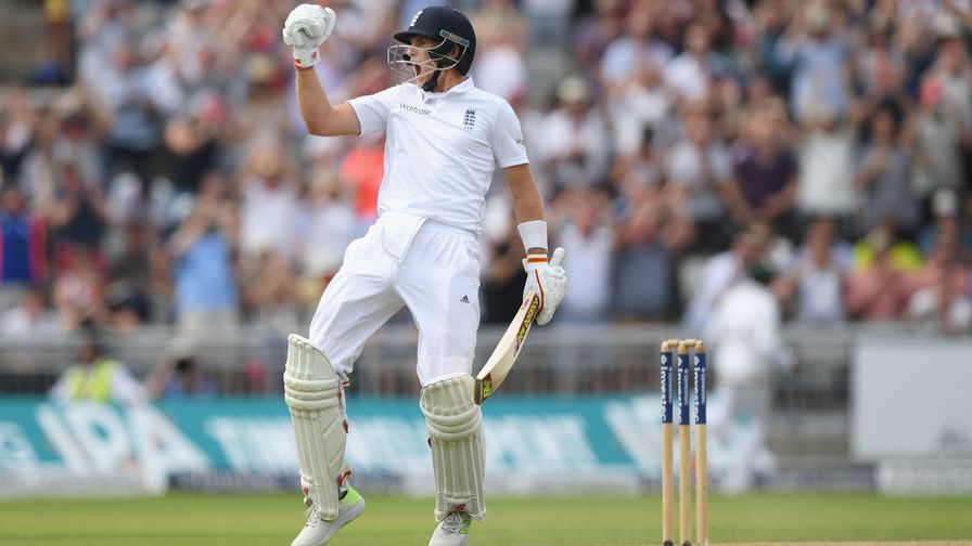 A sensational innings. Joe Root hits his Test best 254 against Pakistan at Old Trafford.