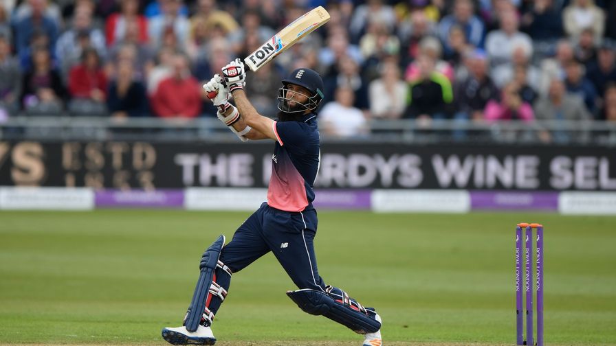 Carnage! Moeen Ali hits a 53-ball century against the West Indies in Bristol.