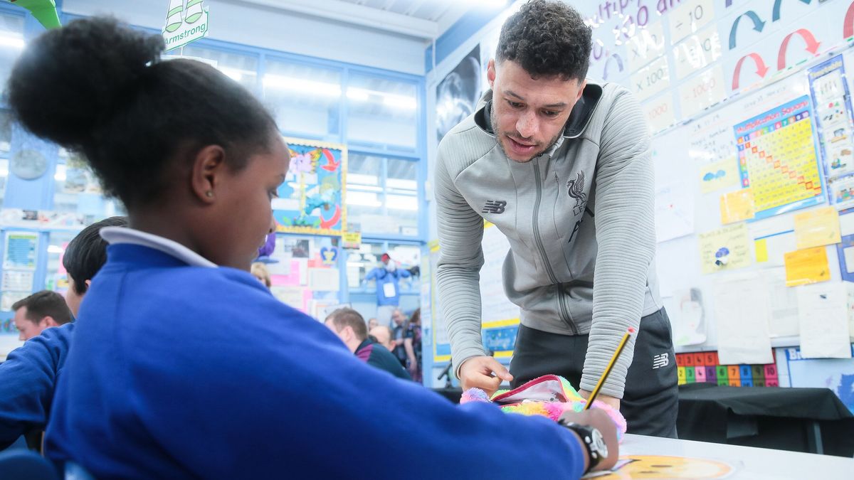 Alex Oxlade-Chamberlain at the launch of Roar! for Diversity