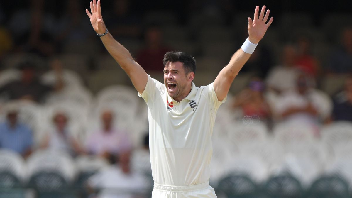 James Anderson on the charge in Cape Town