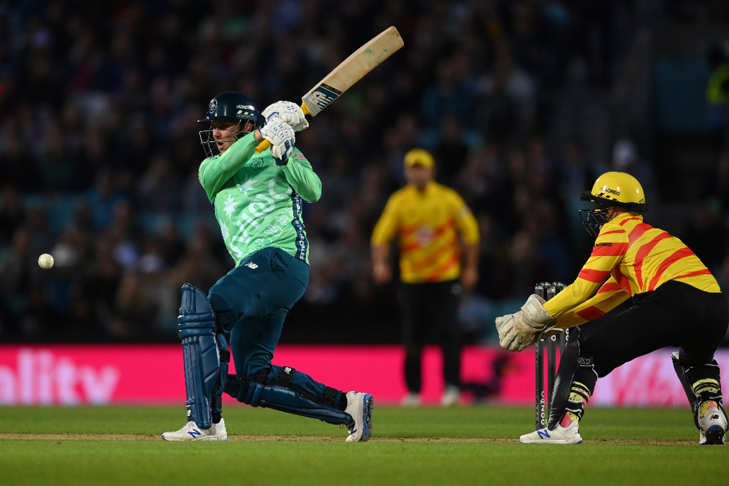 Jason Roy launches another huge shot for the Invincibles