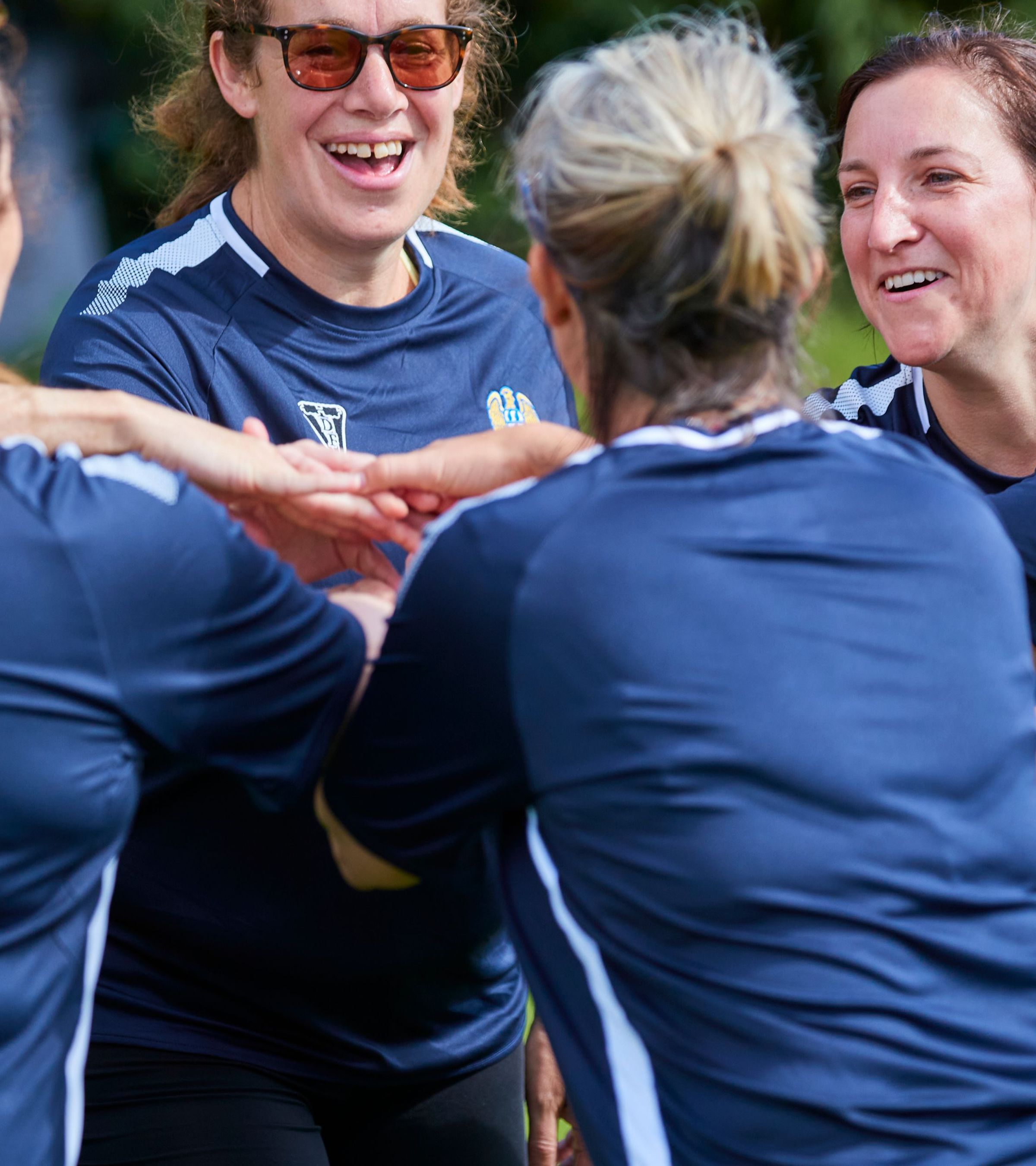 A group of female cricketers before a game