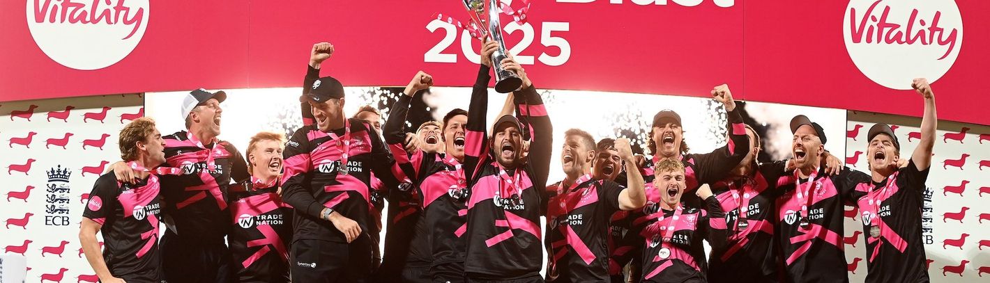 Somerset lift the 2025 Vitality Blast trophy