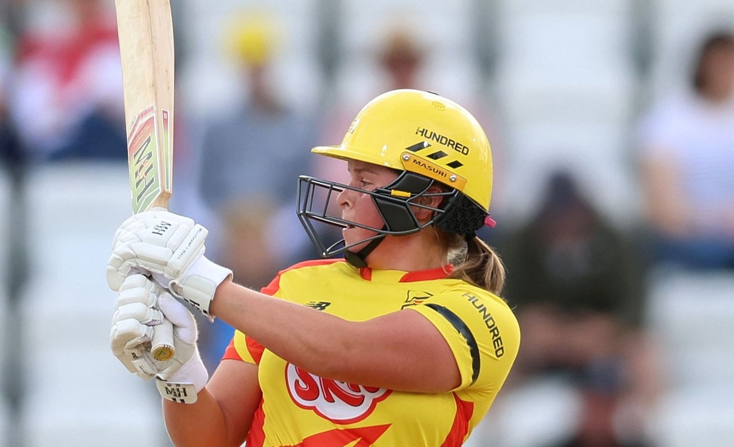 Grace Scrivens batting for Trent Rockets