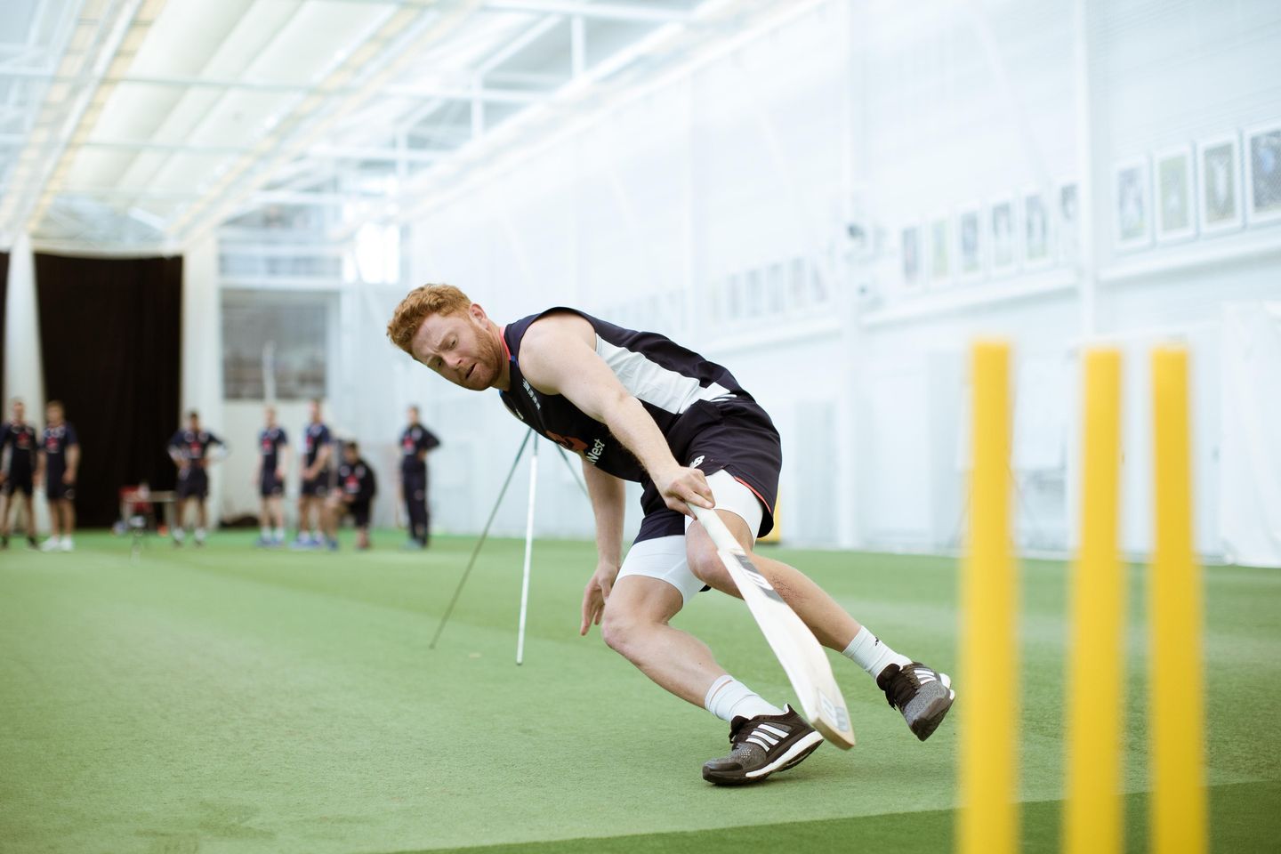 Jonny Bairstow turns during the run two test