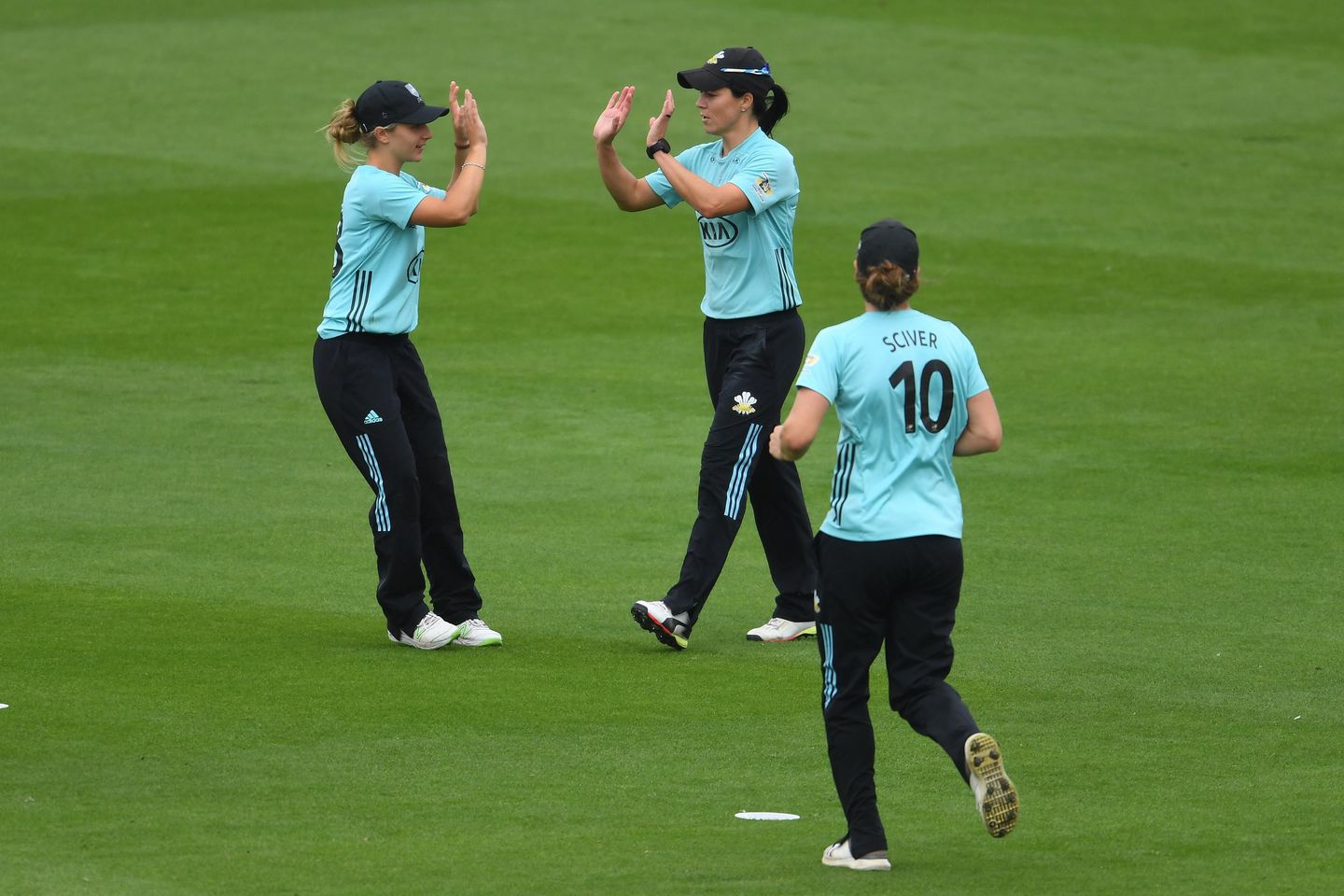 Surrey's players jubilant as they take another wicket on a triumphant Finals Day